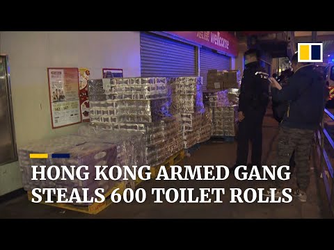 Armed gang steals 600 toilet rolls as panic buying continues in Hong Kong amid coronavirus outbreak